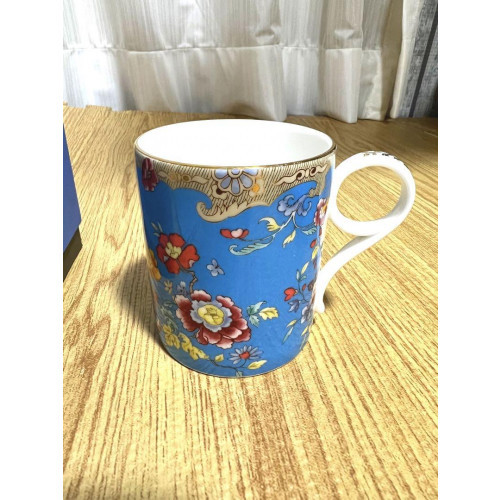 Wedgwood Archive Mug Collection Turquoise Floral Blue Flower Classic England - Picture 1 of 12