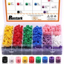 820 Pcs Colored Hanger Sizer Garment Markers Kit 9 Sizes Plastic Clothes Hang...