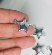 Lot Five-pointed Star Metal Charms DIY Earring Keychain Jewelry Making Pendants