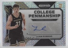 2023-24 Prizm Draft Picks College Penmanship Mojo 14/25 Liam Robbins Auto 0c6
