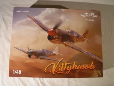 1/48 Eduard 2 Planes 1 Box Limited Ed Dual Combo Kittyhawk Markings 4/10 # 11187