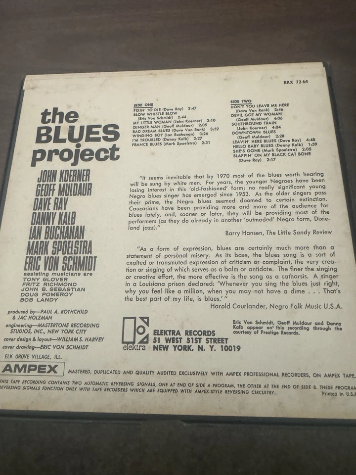 The Blues Project Reel To Reel Various Artist comp. 3-3/4 IPs Tested! Elektra! Foto 4 de 4