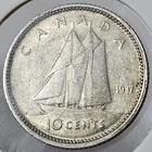 1937 ~ Canada ~ 10 Cents Silver Coin ~ George VI ~ VF+ Condition ~ FREE SHIPPING