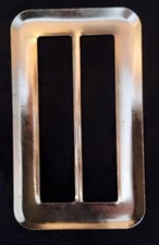 Santa Belt Buckle Solid Cast Gold Metal Pirate Father Christmas 5x3" No Hook