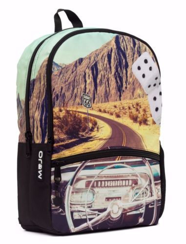 Mojo Classic Cruisin Car Riding Driving Dashboard Punk School Book Bag Backpack - Picture 1 of 1