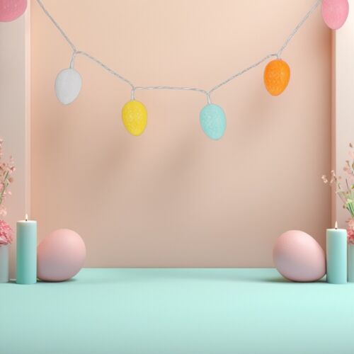 LED Easter Egg Party String Light Battery Powered Decorative Light Easter Party - Picture 8 of 12