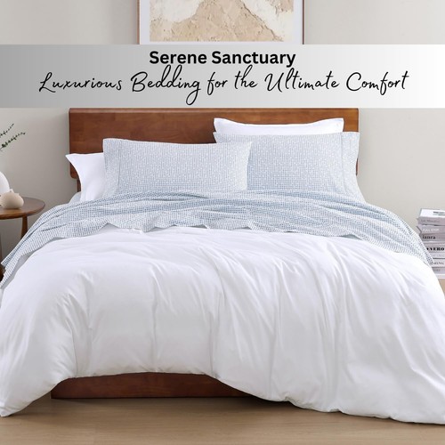 Lane Linen Queen Bed Sheets Set - 100% Organic Cotton Sheets Queen Size, 4Pc ... - 第 8/9 張圖片