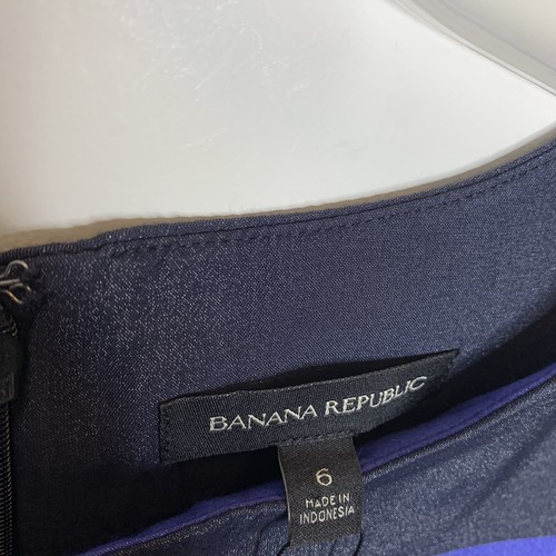 NWT Banana Republic Womens 6 Blue/Black Sleeveless Shirt MSRP $78 - Picture 2 of 5