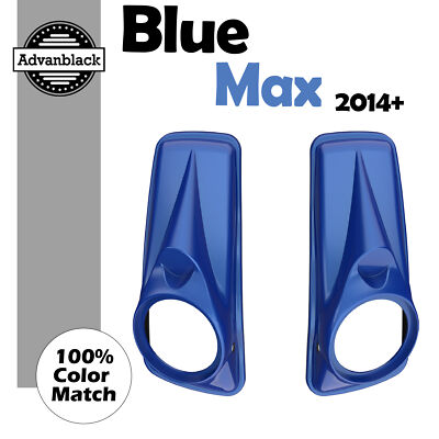 Advanblack BLUE MAX 8'' Saddlebag Speaker Lids For Harley Touring 14+
