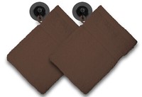 2Er Pack Waschhandschuhe Waschlappen Braun 16X21 Cm Frottee Baumwolle Set