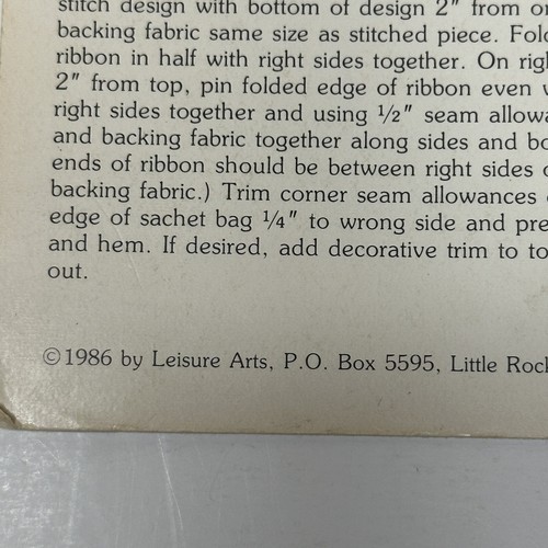 Leisure Arts Never Lose Heart Leaflet 423 Vintage 1986 Cross Stitch & Projects - Picture 4 of 5
