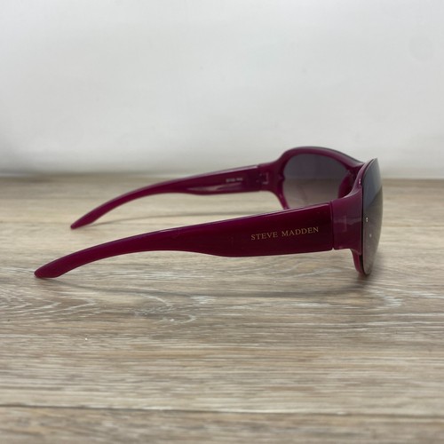 Vintage Steve Madden Sonnenbrille Y2K Strass Pink S1133 Curved Wrap - Bild 2 von 14
