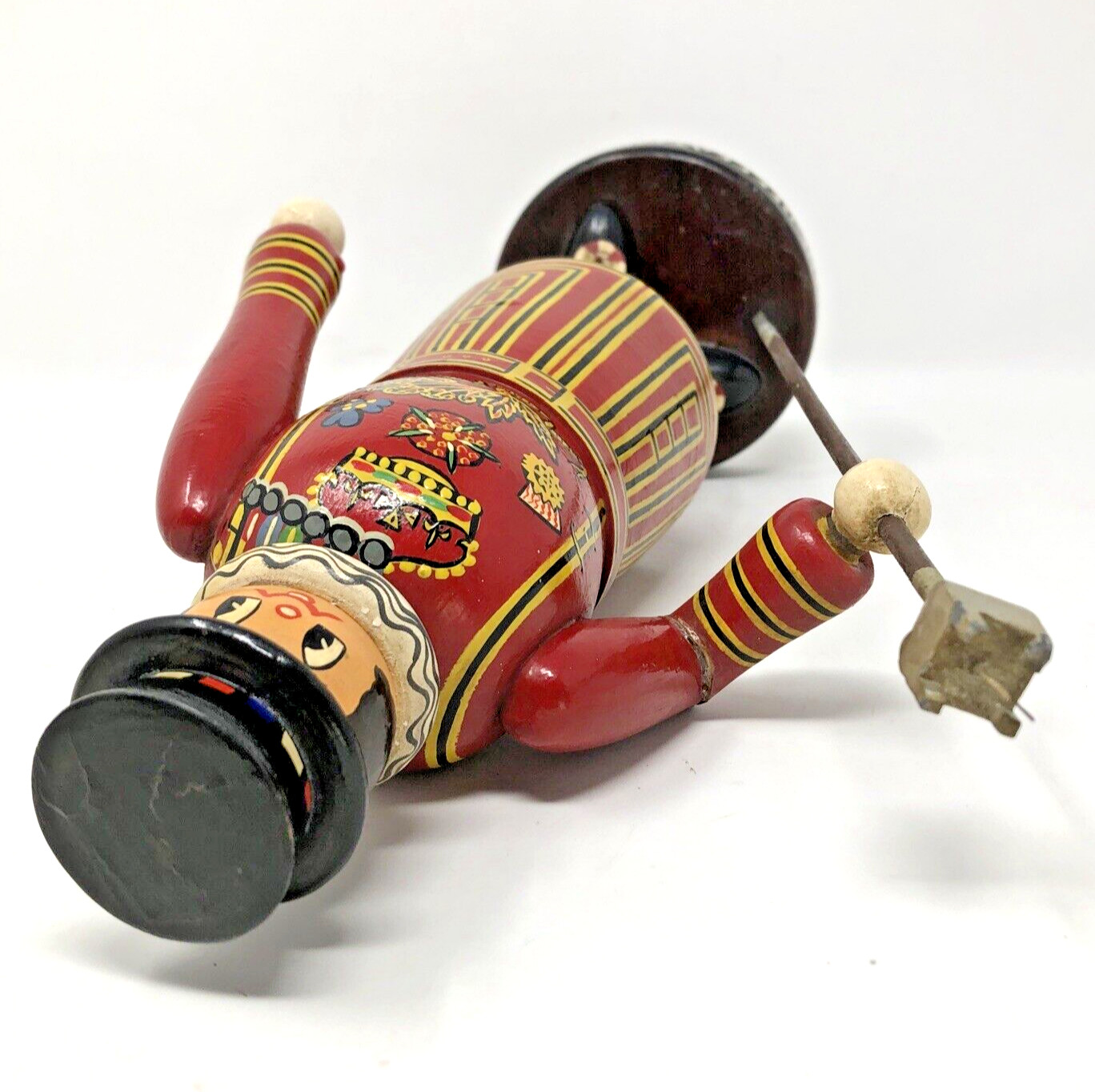 London Dry Gin Beefeater Figure Bar Advertising VTG UK Wood Handpainted 12" tall