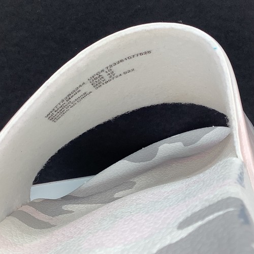 Time and Tru Pink White Camo Slip On Pool Slide Sandals Size 10 Comfort Footbed - Picture 3 of 12