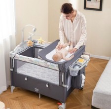 5 in 1 Baby Bassinet Bedside Sleeper with Bassinet Portable Crib for Newborns