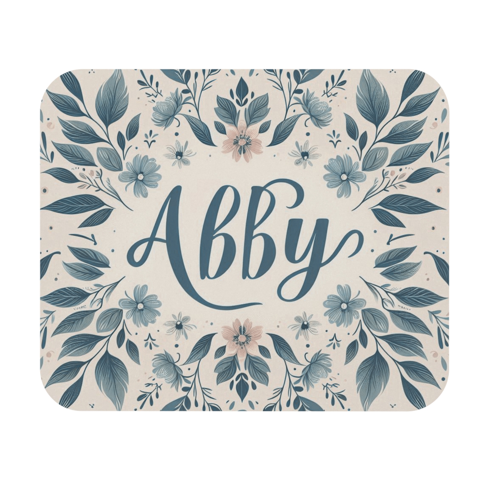 ABBY Personalized Floral Print Mouse Pad Rectangle 3 Gift-image