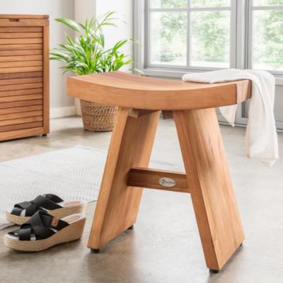 Destiny Badhocker SPA & LIVING JAPAN Style gebogen 45x30x46 cm Teak