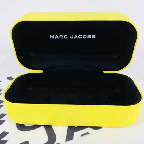 Marc Jacobs Glasses Sunglasses CASE ONLY + Cloth Clamshell Yellow Lined Designer - Picture 8 of 12