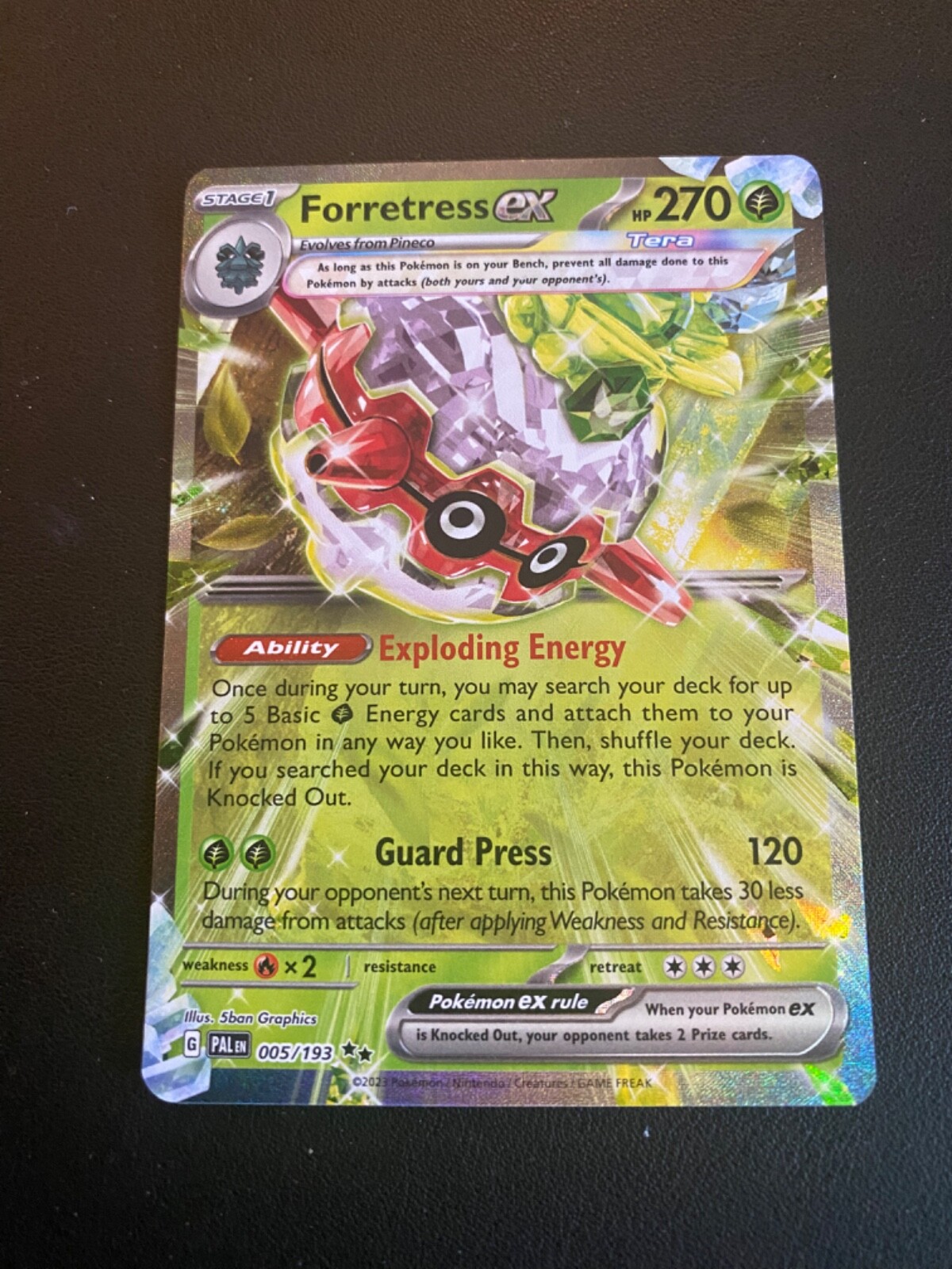 POKEMON TCG FORRETRESS EX 5/193 S&V PALDEA EVOLVED ULTRA RARE!!