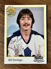 BILL DERLAGO AUTOGRAPHED CARD MOHAWK SUMMER NIGHTS NHL ALUMNI HOCKEY 