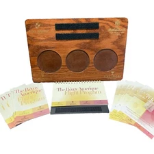REMY MARTIN Flight Experience ~ Wood Tasting Trays with Flip Charts ~ 1999 NEW