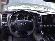 Toyota Tundra 2007-2013 Piano Black Wood Genuine Leather Steering Wheel-sports