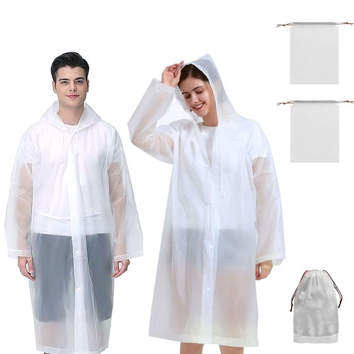 Roctee Lot de 12 ponchos de pluie jetables, imperméables pour adultes
