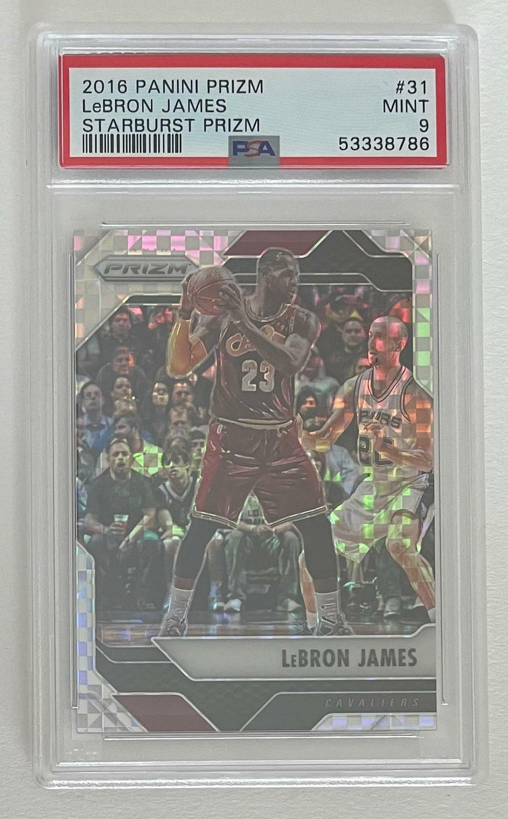 2016 Panini Prizm Starburst Prizm LeBron James #31 PSA 9 MINT