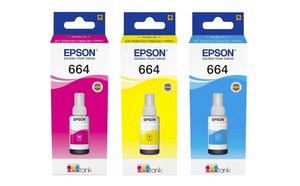 Original Epson 664 T664 ColorSet ecotank 3 Flaschen/Farben OVP DATUM  2021-2022 | eBay