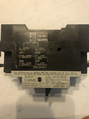 SIEMENS MOTOR STARTER PROTECTOR 3VU1300-1MJ00, 3 POLE, - Picture 3 of 4