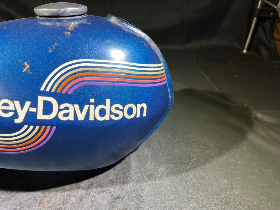 Harley-Davidson SX175 SX 1977 175 611 millas tanque de combustible tanque de gasolina azul Foto 4 de 4