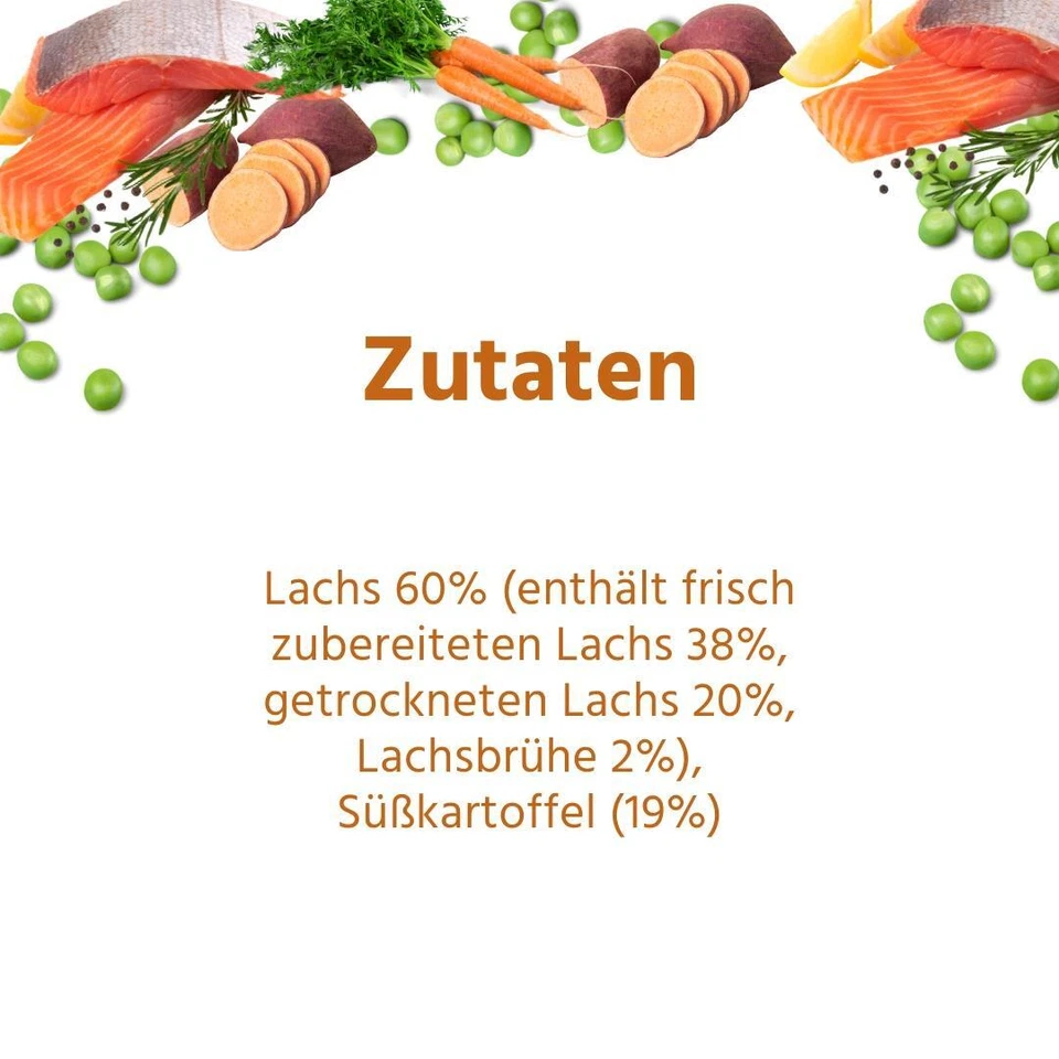 Welpen Trockenfutter mit Lachs, getreidefrei, glutenfrei, hypoallergen, Puppy - Bild 3 von 4