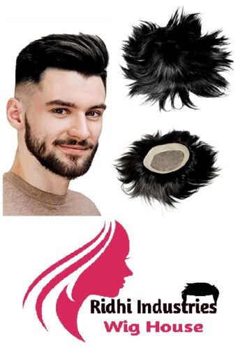 100% natural human Nonsurgical Hair Loss Solution monofilament black hair  patch | eBay