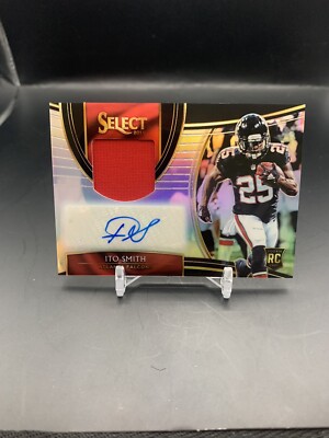 2018 Select Ito Smith Rookie Materials Silver Prizm Auto RC #135/199 Falcons