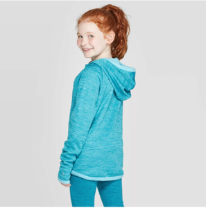 girls fleece moletom com capuzs