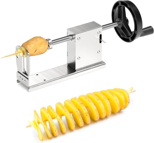 3 Blade Tornado Potato Cutter, Manual Potato Slicer, Stainless Steel Fry Cutter - Picture 2 of 5