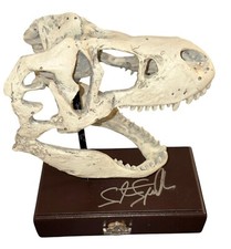 Steven Spielberg Signed Autograph Jurassic Park Tyrannosaurus Rex Statue Beckett