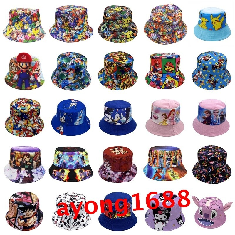 PONY Cappello unisex cartone animato 3D regolabile secchiello berretto pescatore berretto sole estivo UK