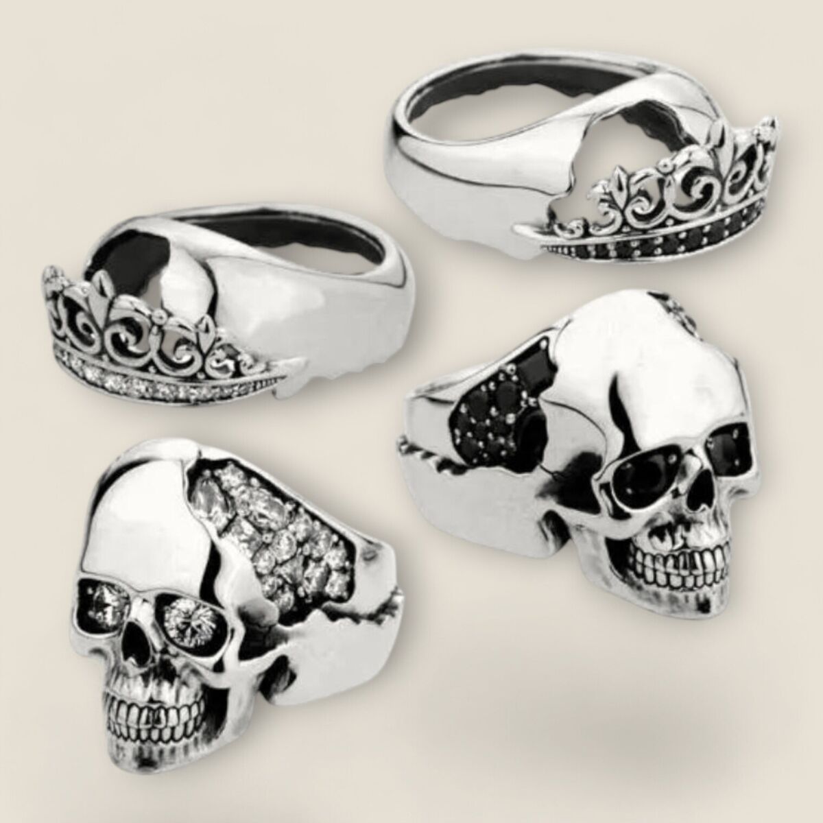 Justin Davis Silver 925 Skull Ring US7.25 Discontinued Item Justin Davis Silver 925 Skull Ring US7.25 Discontinued Item