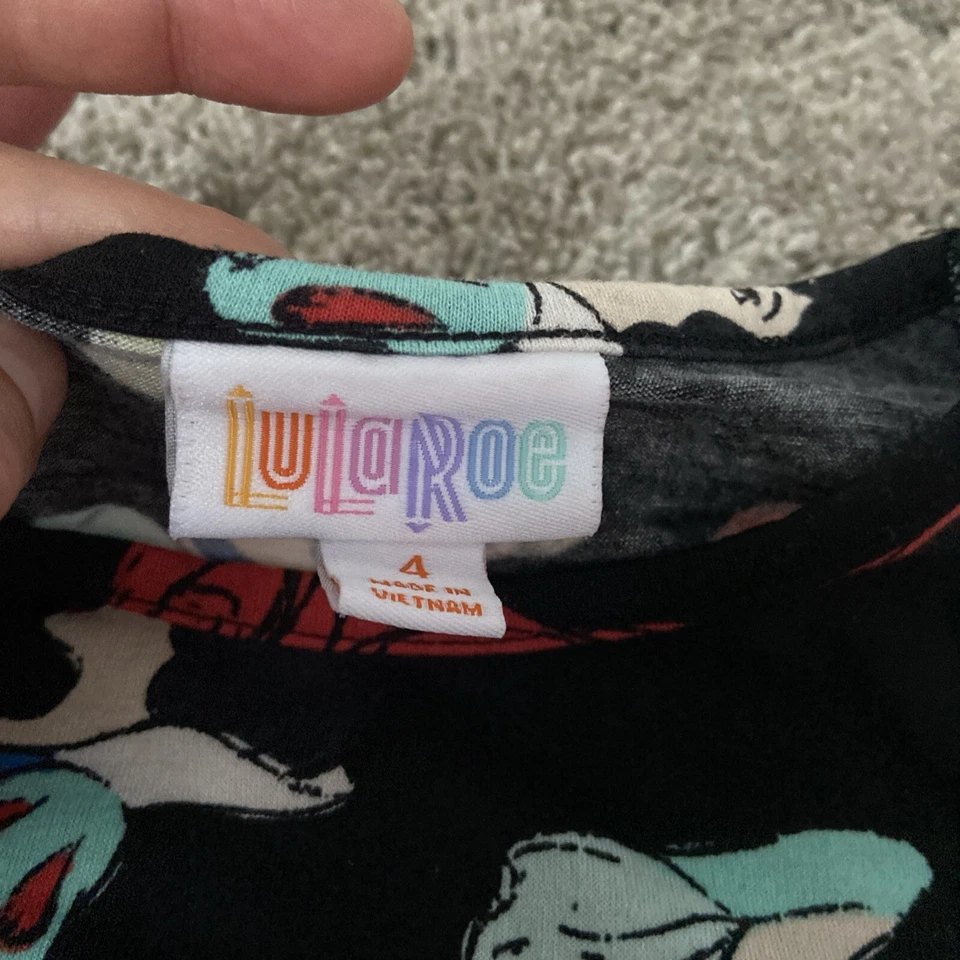 LulaRoe Disney девочек размер 4 Mae платье принцесса Ариэль Belle Золушка Белоснежка - Изображение 3 из 4