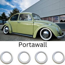 4x Portawalls White Wall Tire Insert 15 Rims Sidewall Set