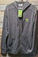 New Era, John Deere, Gray, Hoodie, Men's Size Medium, Cotton, Polyester, NWT