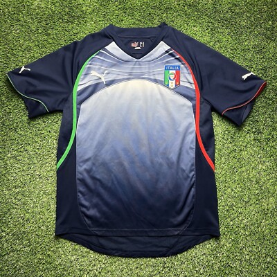 2012 2016 Italy Italia Training Jersey Shirt Kit Blue Puma Home Warm Up Medium M