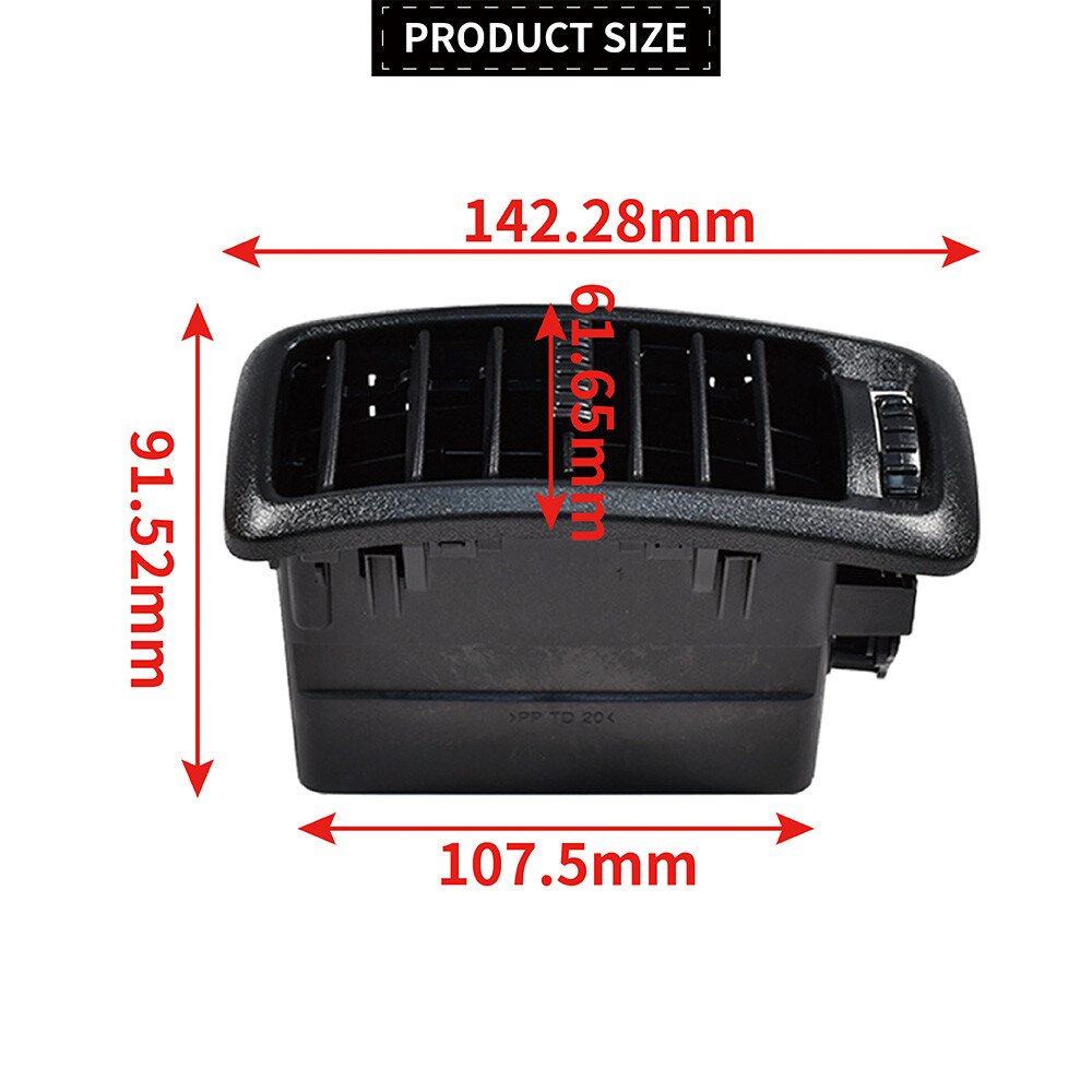 Grille de ventilation Trafic Vivaro Primastar pour buse d'aération noire - 2