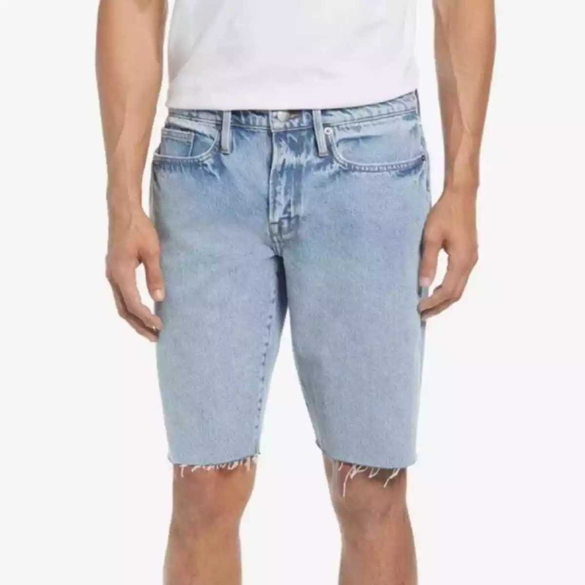Cut off hot sale denim shorts men