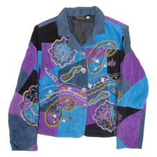 Vintage Julia Kie Womens Jacket Blue 90s Paisley L