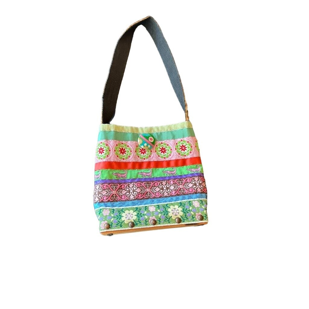 Handmade Embroidered Patchwork Shoulder Bag With … - image 1
