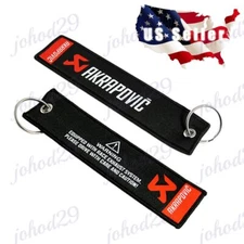 Double Sided AKRAPOVIC Motorcycle Cars Keychain Keyring Racing Bike Gift New X1