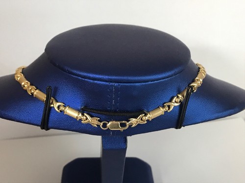 14k yellow gold Chain XOXO Heart XO Ladies Women’s Necklace Thin - Picture 4 of 12