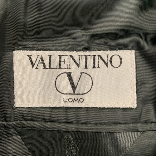 VALENTINO Size 43 Regular Grey Charcoal Virgin Wool Notch Lapel Suit - Picture 9 of 16